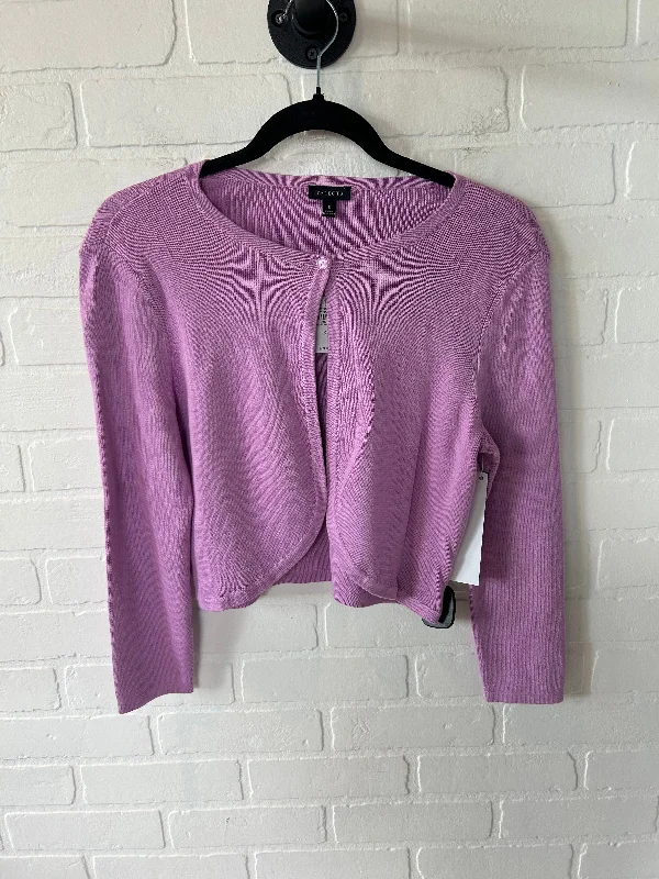 Sweater Cardigan By Talbots In Purple, Size: S