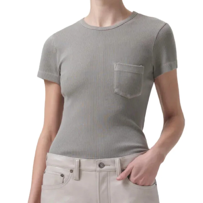 Exclusive Deals Online Arlo Ribbed Tee In Drab