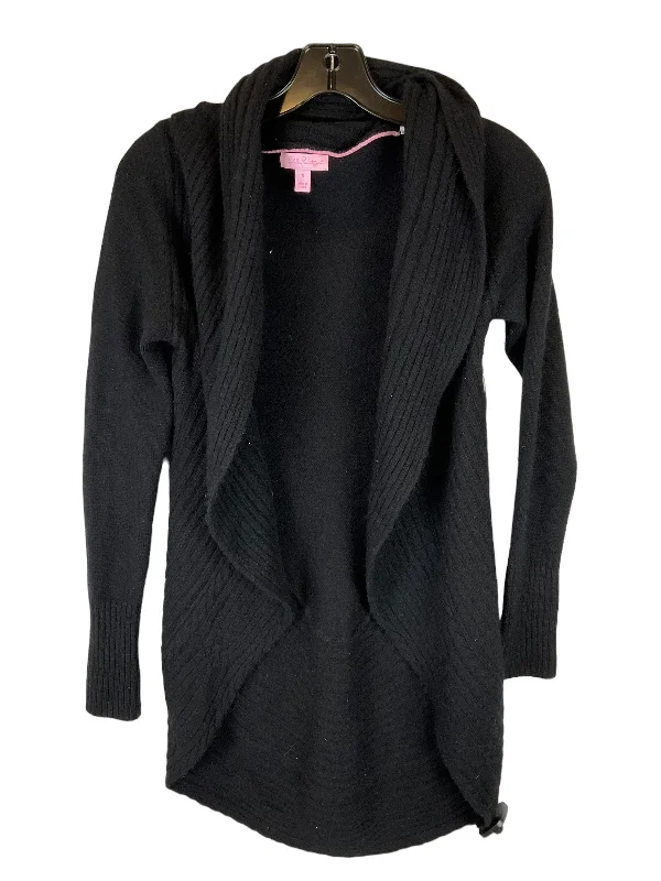 Sweater Cardigan Designer By Lilly Pulitzer In Black, Size: S