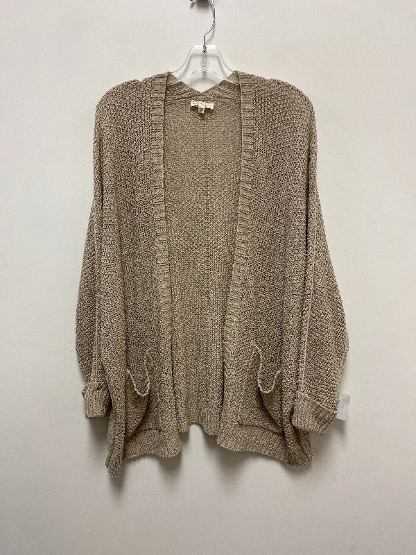 Sweater Cardigan By Ee Some In Tan, Size: M