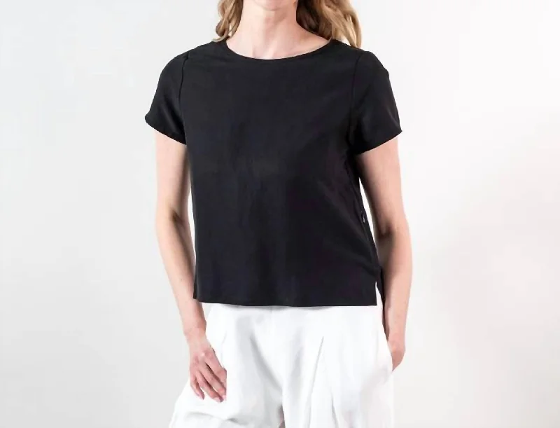 Fashion For Every Occasion Ruby Tee Shirt In Black