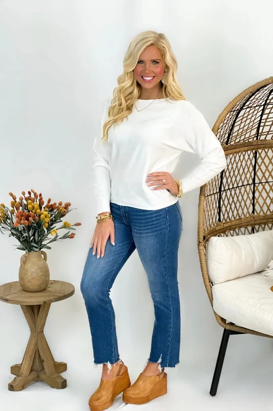 Beat The Heat In Tropical Styles Off White Dolman Sleeve Sweater