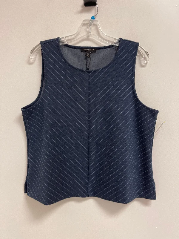 Top Sleeveless By Banana Republic In Navy, Size: L