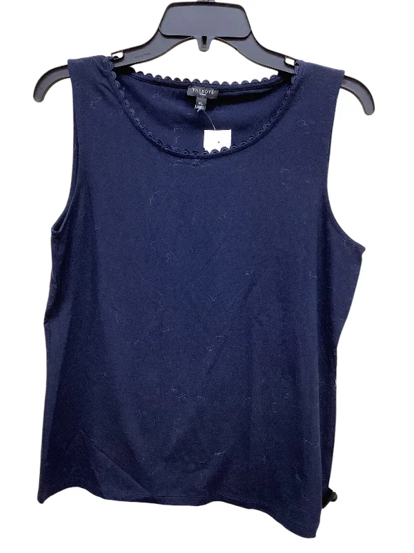 Top Sleeveless By Talbots In Navy, Size: M