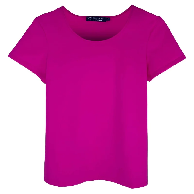 Casual Elegance Women's Fenwick Crew Neck Tee In Fuchsia