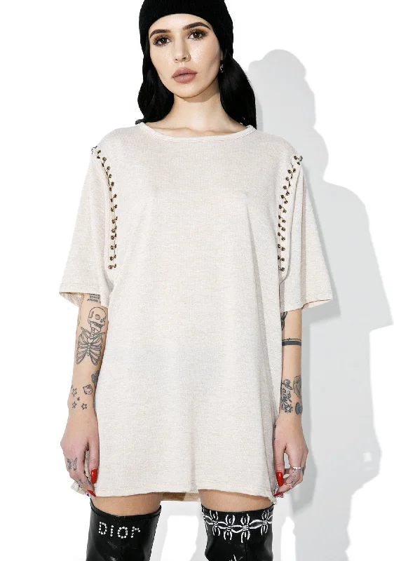 Luxe Women's Apparel Make Amendz Grommet Tee