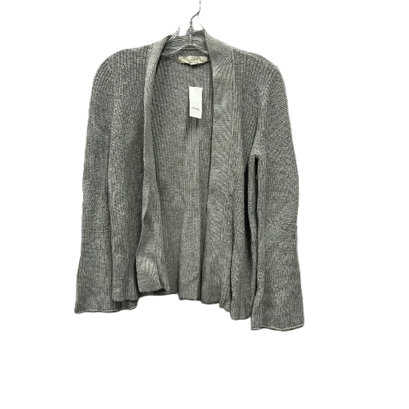 Sweater Cardigan By Loft In Grey, Size: Xs