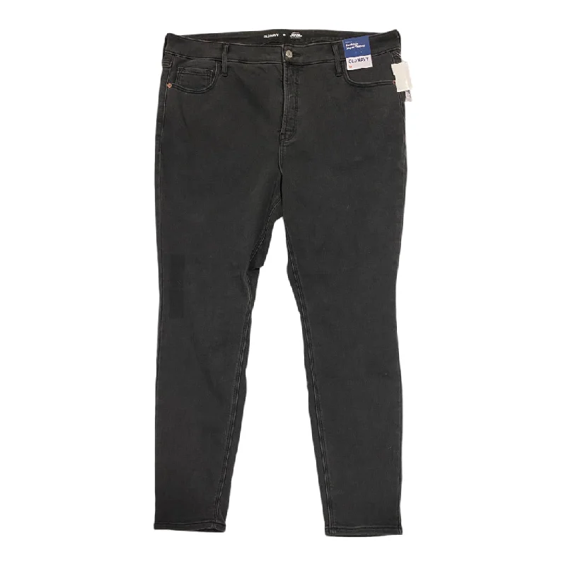 Jeans Skinny By Old Navy In Black Denim, Size: 18