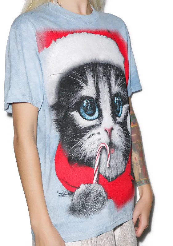 Feminine Soft - Hued Styles Xmas Kitty Tee