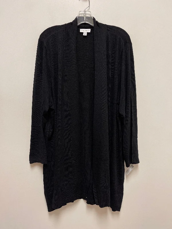 Sweater Cardigan By Susan Graver In Black, Size: 3x