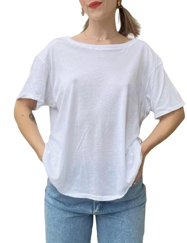 Fashion Forward Boyfriend Tee In White