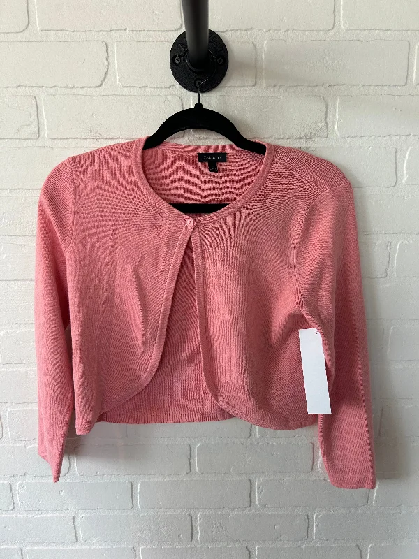 Sweater Cardigan By Talbots In Orange, Size: S