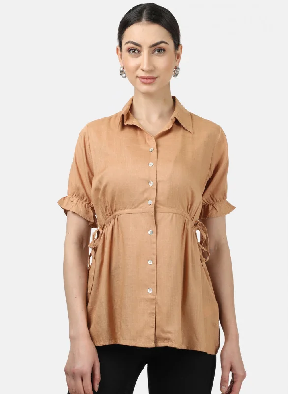 Exclusive Discount Womens Khaki Plain Tops