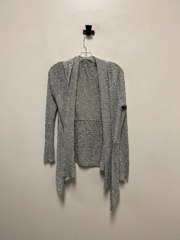 Sweater Cardigan By Verve In Silver, Size: M