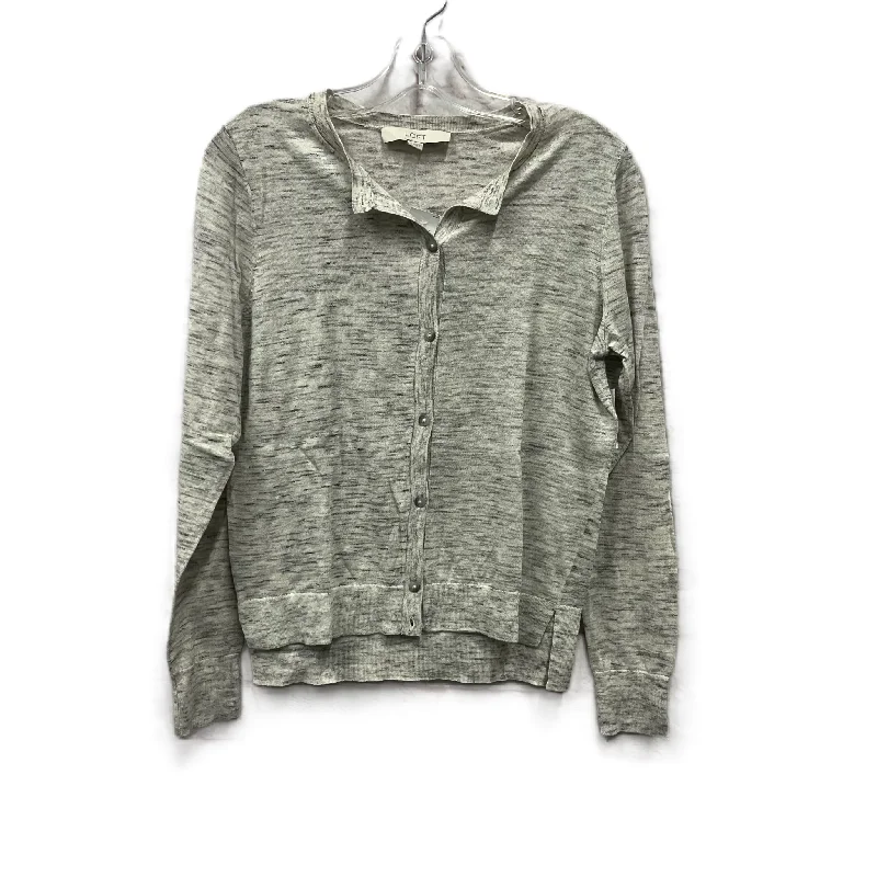 Sweater Cardigan By Loft In Grey, Size: S