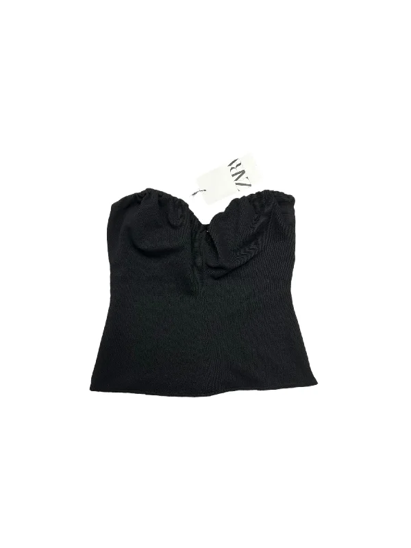 Top Sleeveless By Zara In Black, Size: S