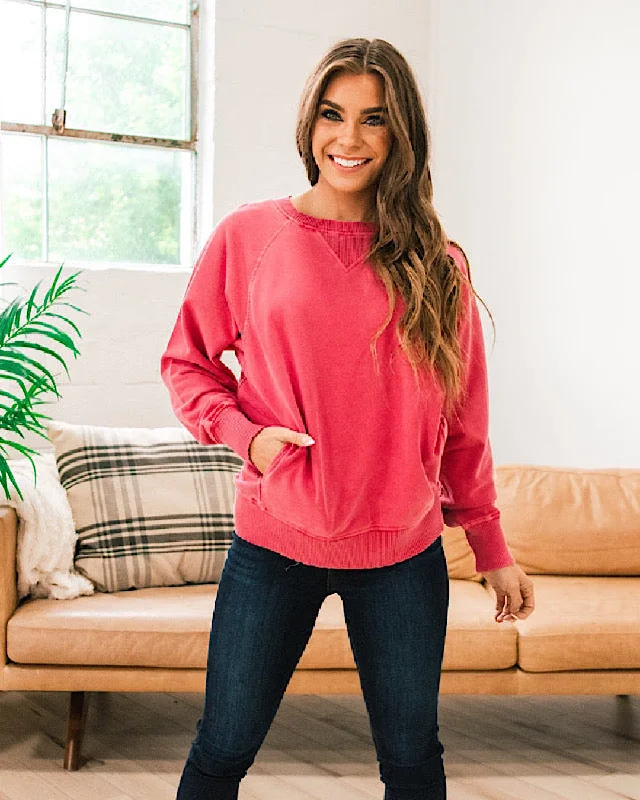 Fresh Styles, Fresh Deals Girlfriend Crewneck Sweatshirt - Dark Red