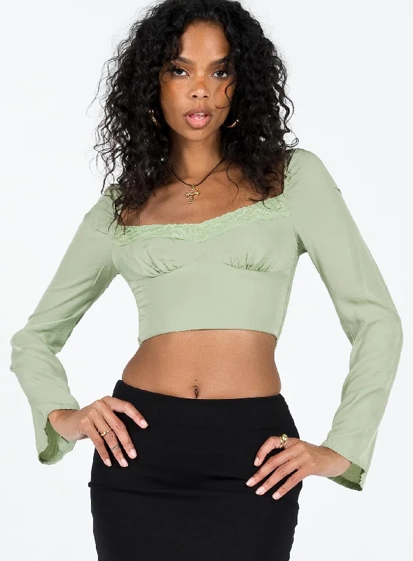 Summer Fashion Linero Top Green