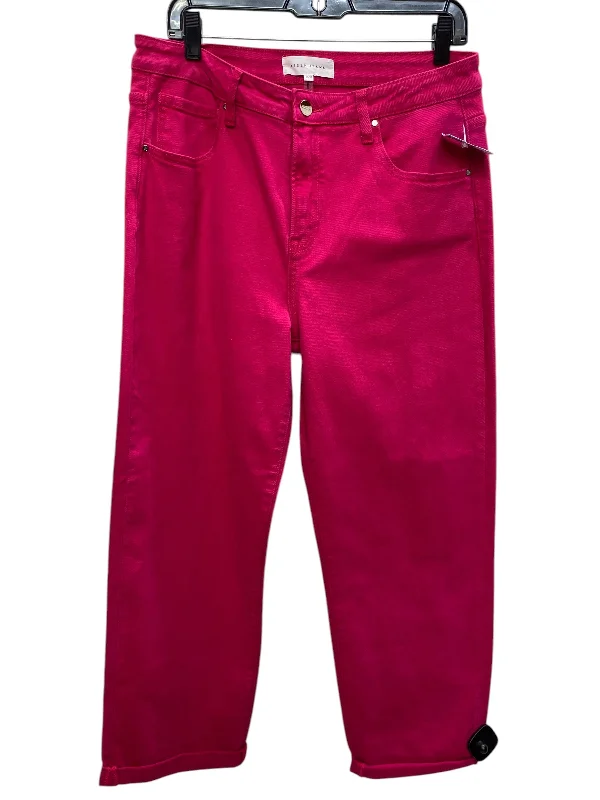 Jeans Boot Cut By Risen In Pink Denim, Size: 12