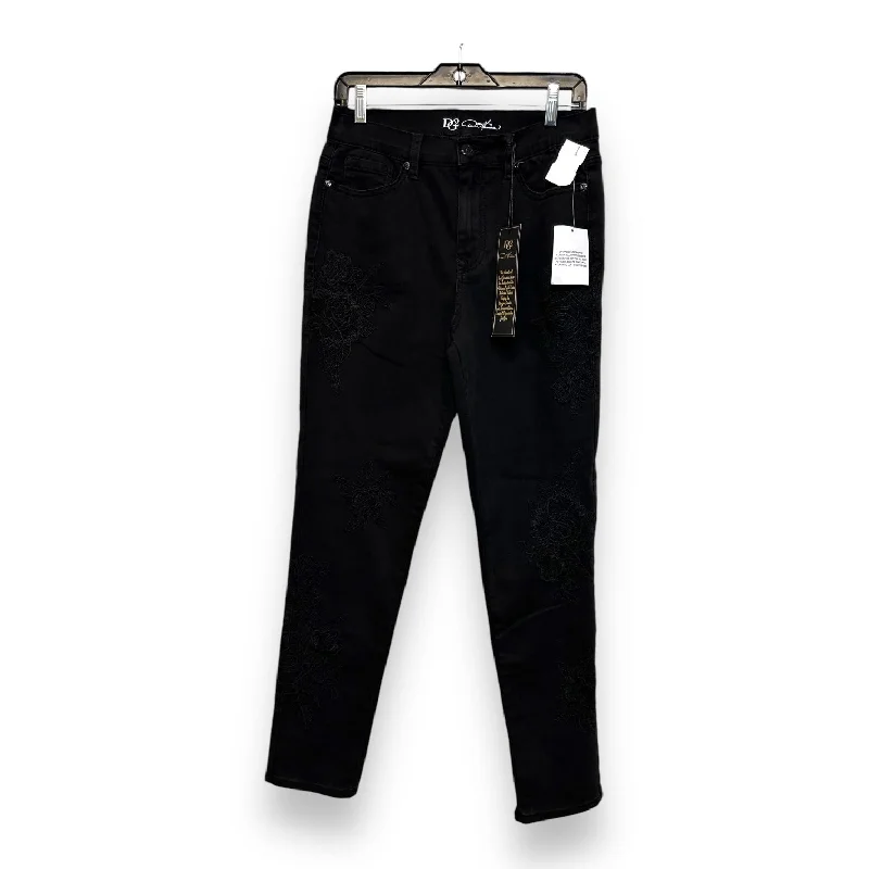 Jeans Skinny By Diane Gilman In Black Denim, Size: 8