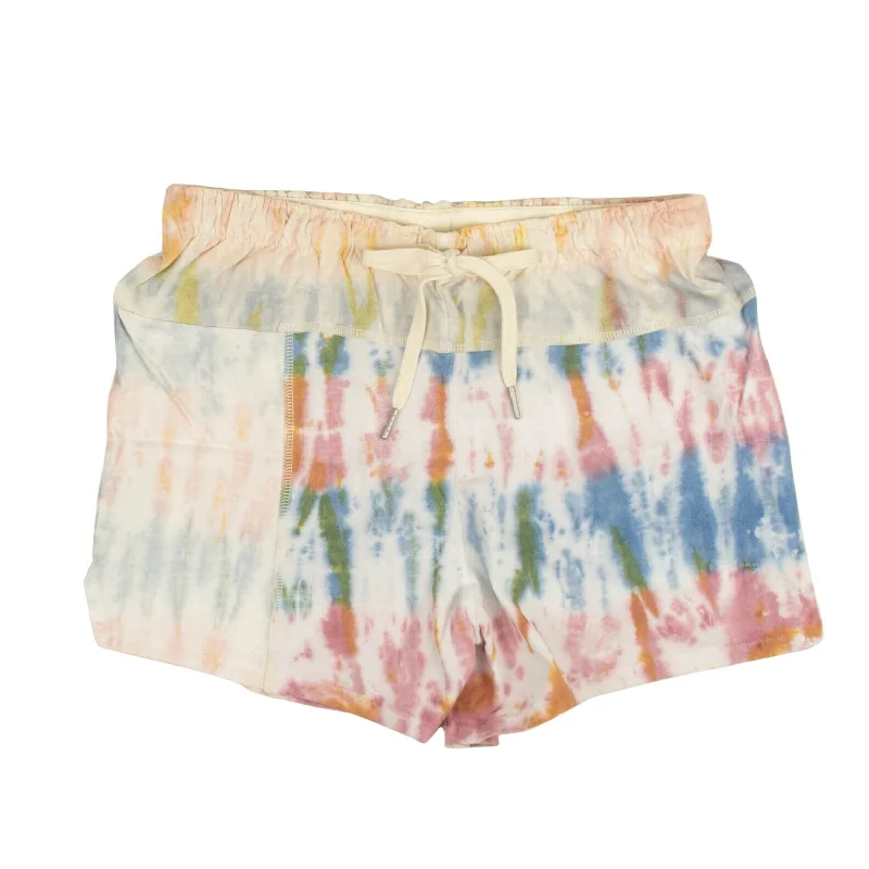 Style Revolution White Reconstructed Tie Dye Shorts