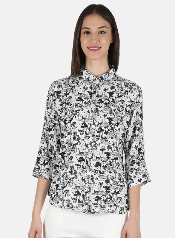 Chic Outfits Women Black Printed Top