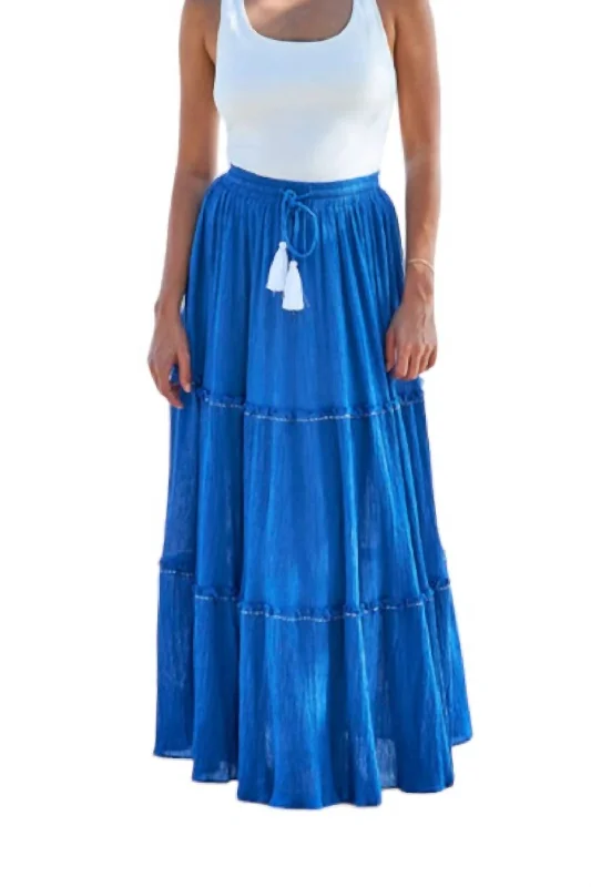 Trendy Threads Ariana Skirt In Blue