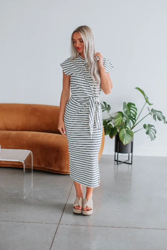 Big Savings On Minimalist Office Styles Bailee Striped Dress