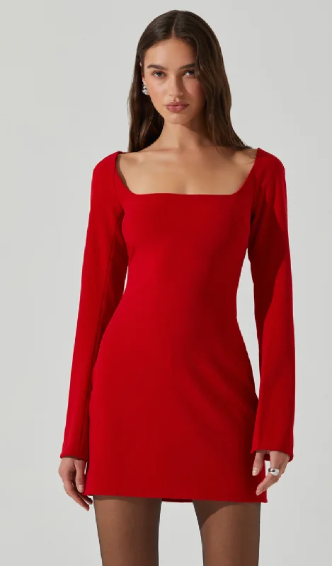 Trend Setting Wardrobe Calanthe Red Mini Dress by Astr the Label