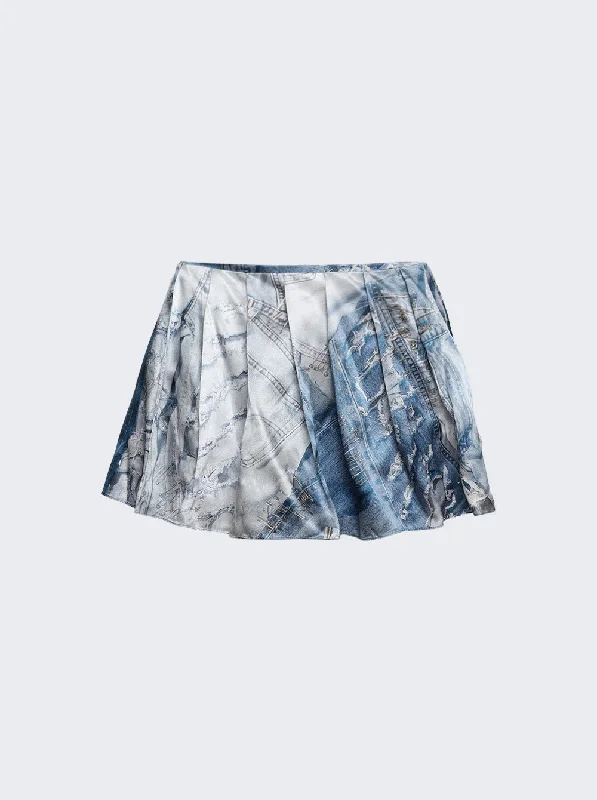 Everyday Basics Denim Print Skirt