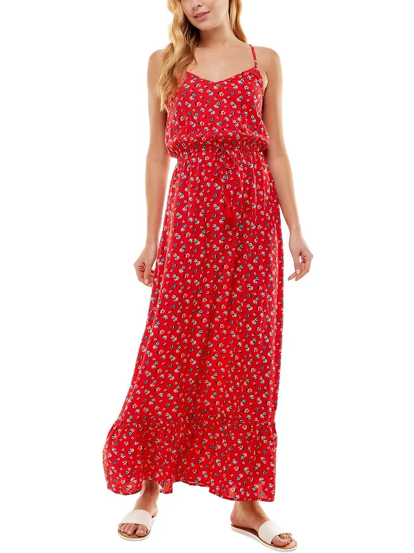 Huge Discounts This Week Juniors Womens Floral Criss Cross Maxi Dress