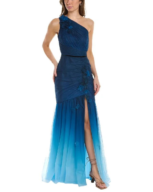 Fresh Styles, Fresh Deals Marchesa Notte Ombre One-Shoulder Gown