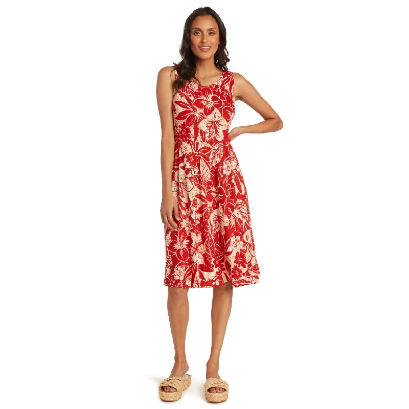 Refined Look Natalie Dress - Koa Red