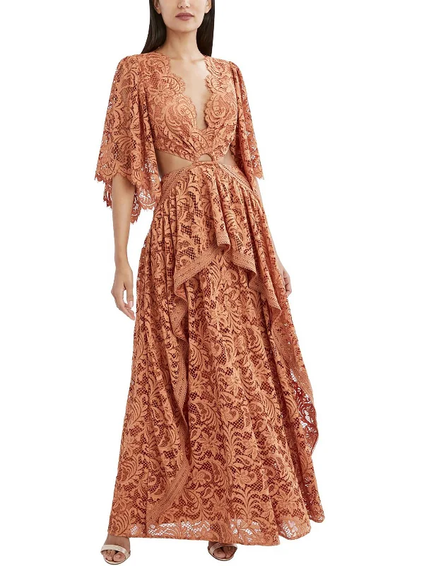 Premium Quality Garments Womens Lace Maxi Evening Dress