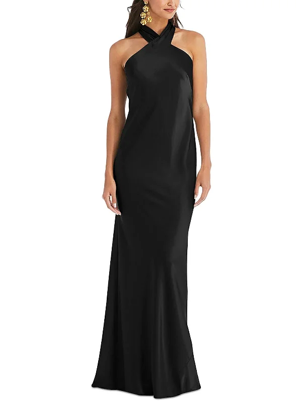 Season Transition Versatile Wear Clearance Womens One Shoulder Knee Cocktail and Party Dress