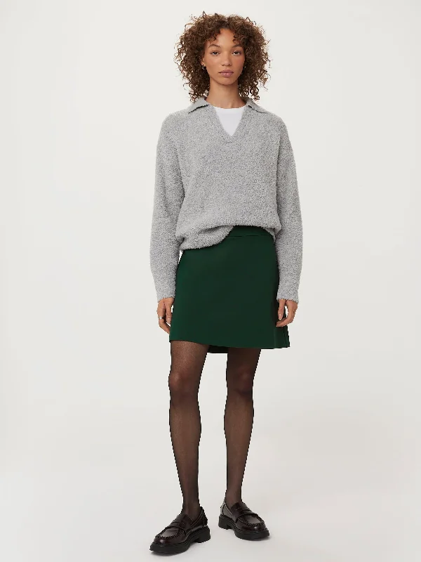 Fashion Forward Femme The Double Knit Mini Skirt in Pine Grove