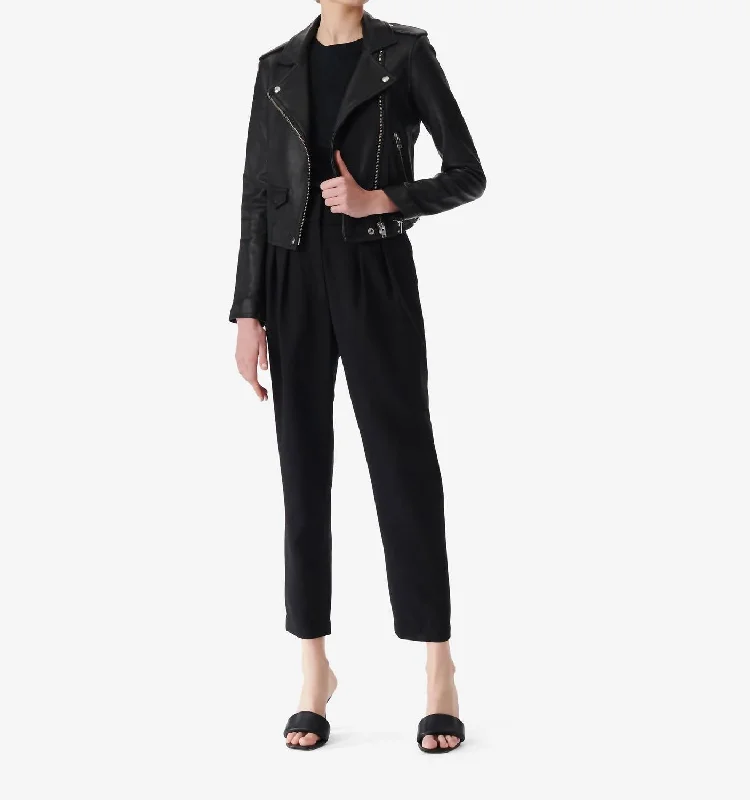 Elegant Simplicity Wardrobe Ashville Biker Jacket In Black