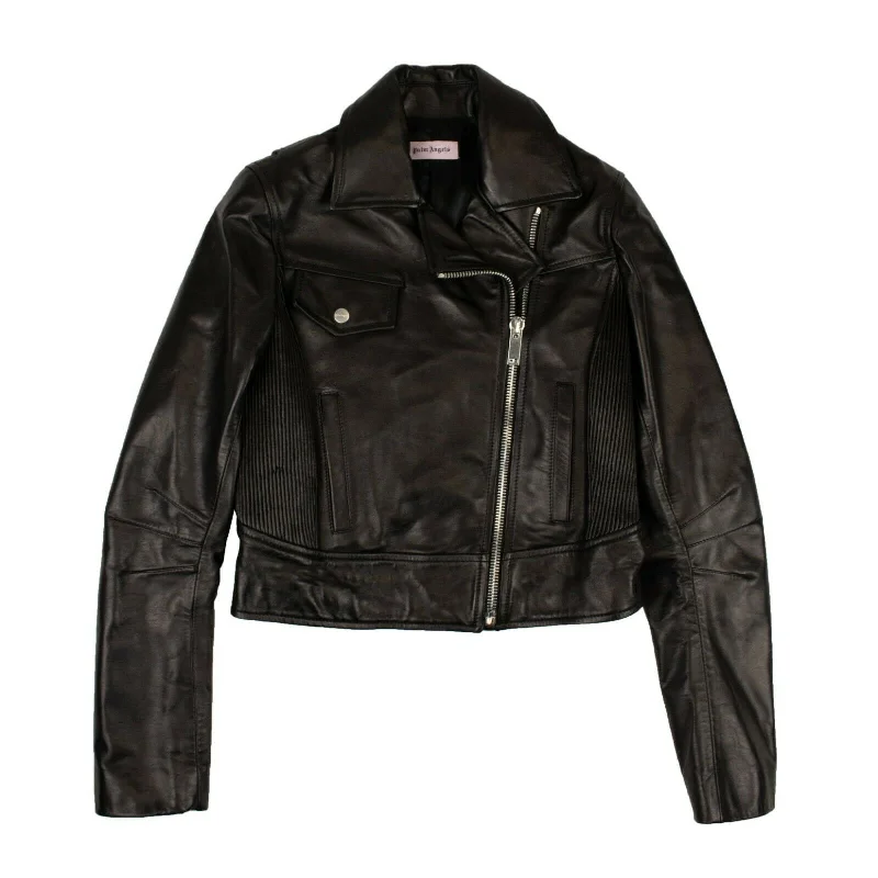 Trendy Fashion Sale Black Leather Biker Jacket