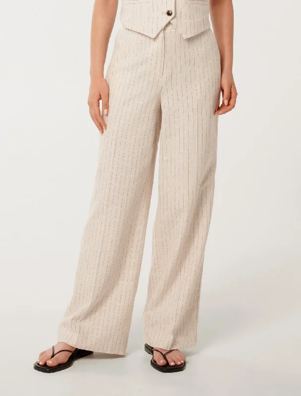 Seasonal Fashion Blake Pinstripe Wide Leg Pants