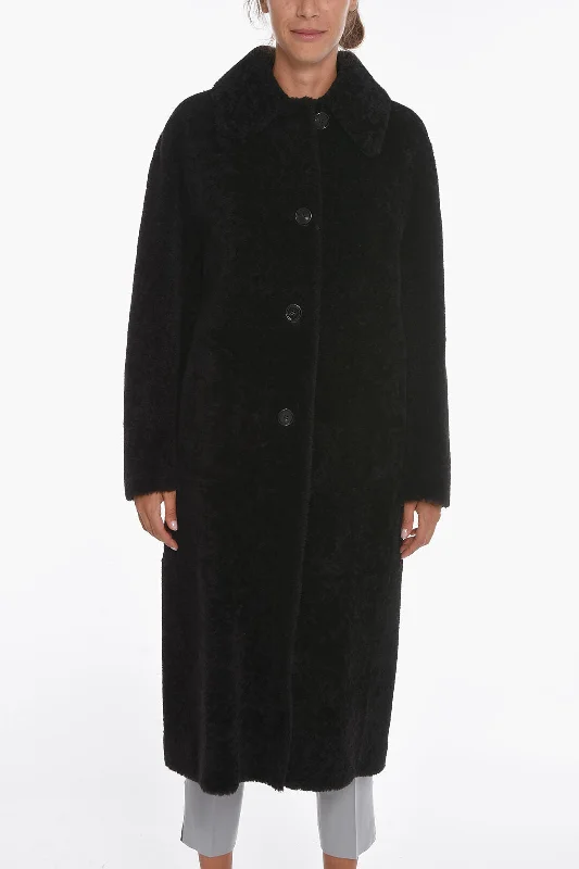 Exclusive Sale Bottega Veneta Single-breasted Shearling Coat