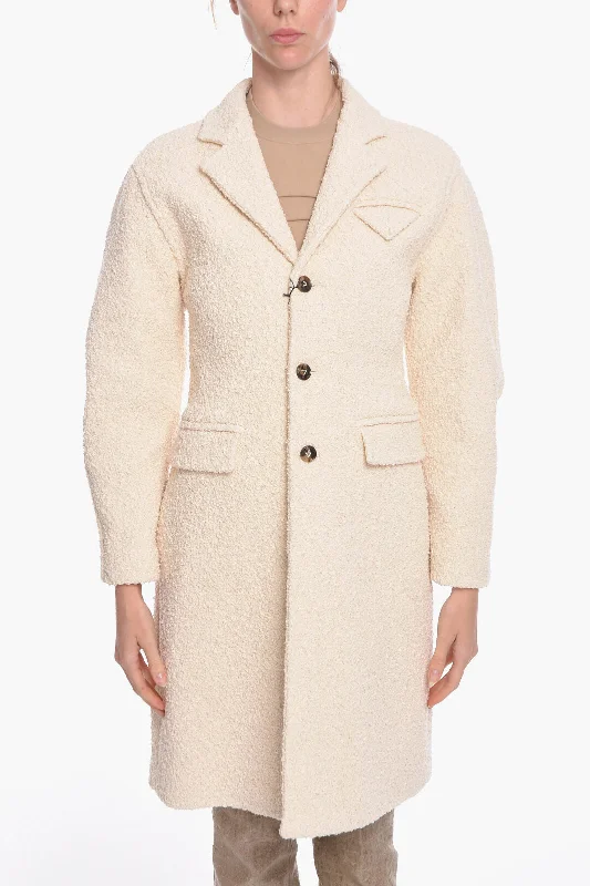 Mega Sale Bottega Veneta Stretch Cotton-bouclé Single-breasted Coat