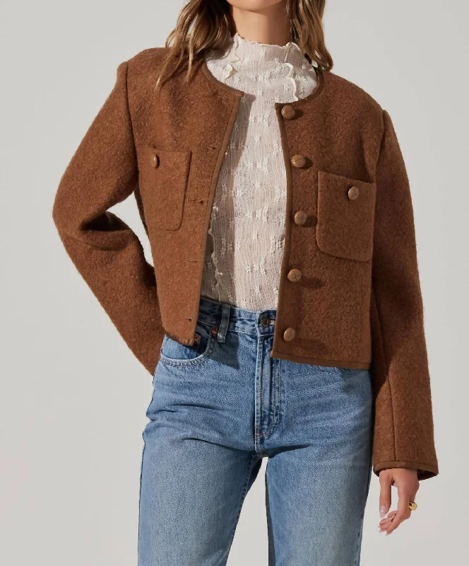 New In This Season Calliope Jacket In Nutmeg