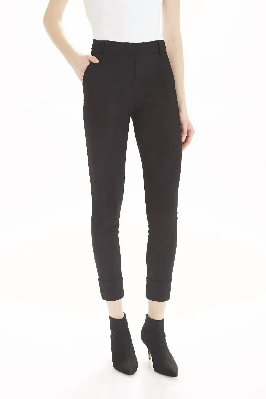 Unleash Your Trendy Side Chester Cuff Trouser In Black