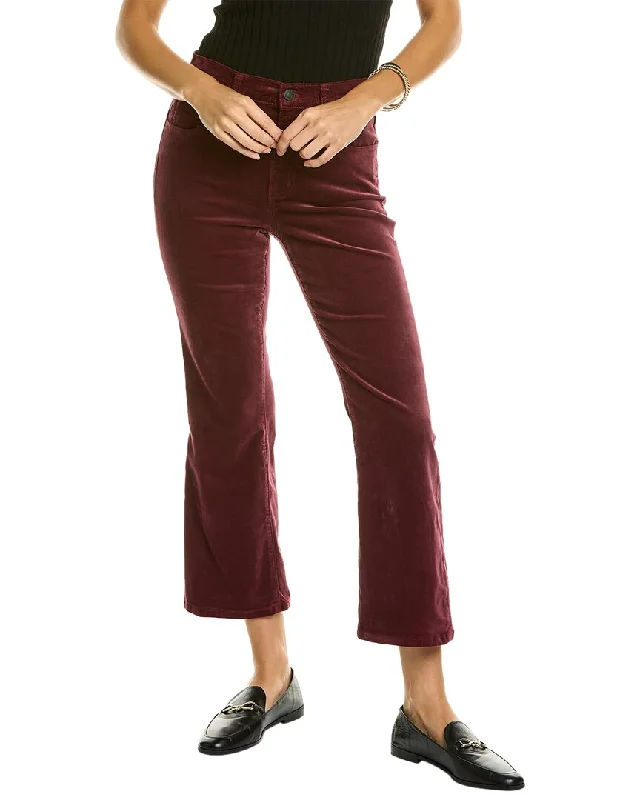 Weekend Exclusive Current/Elliott The Boulevard Claret Velvet Bootcut Jean