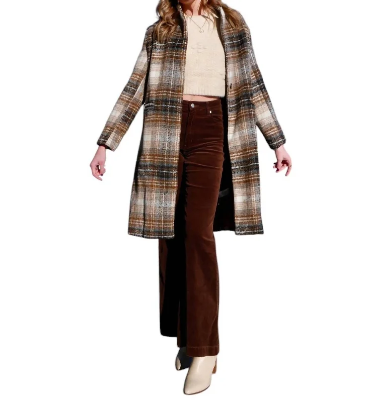 The Latest Trends Delphi Plaid Coat In Multi