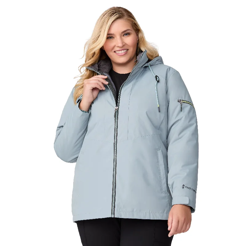 Flash Sale Free Country Women's Plus Size Back of Bell 3-in-1 Systems Jacket