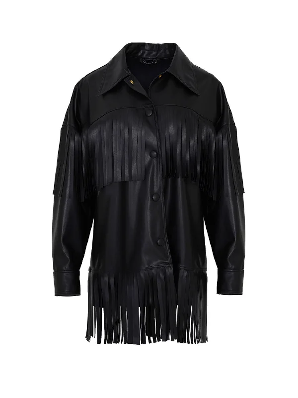 Stylish Savings Fringe Faux Suede Jacket