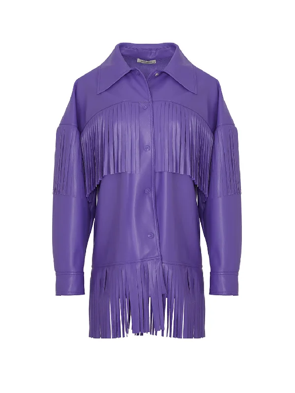 Final Clearance Fringe Faux Suede Jacket