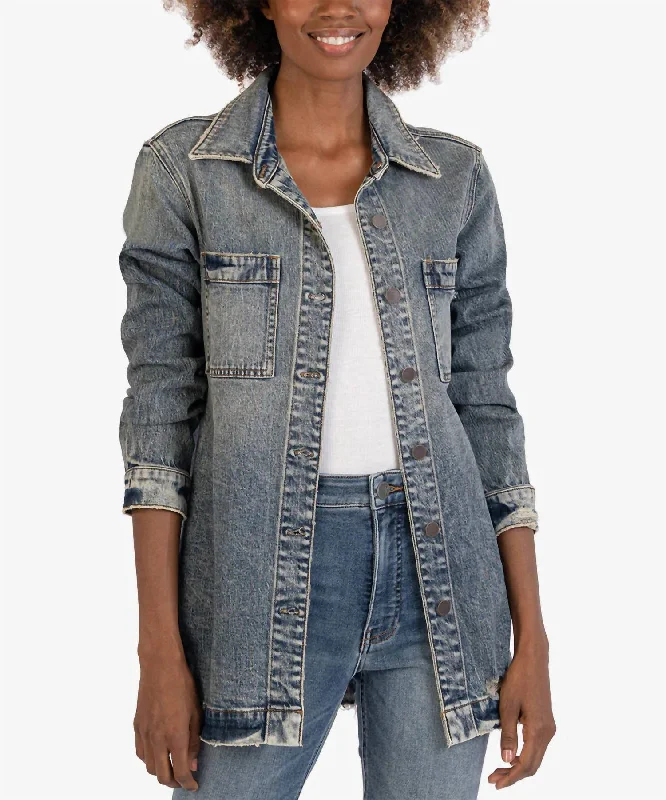 Unbeatable Deals Joni Shirt Jacket In Adore Wash