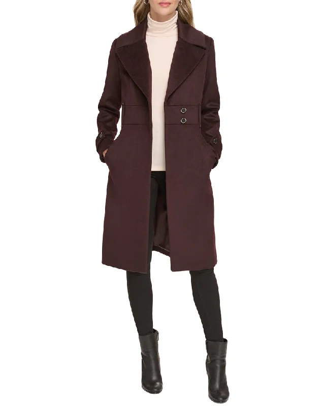 Trendy Street Style Attire Kenneth Cole Wool-Blend Coat